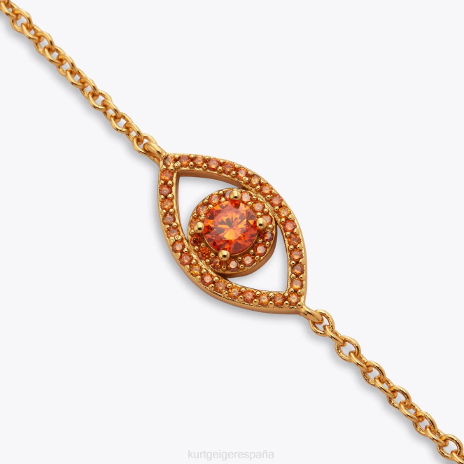 Kurt Geiger mujer pulsera de cadena de mal de ojo de Londres 2LPR534 | accesorios naranja